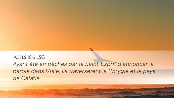Actes 16:6 LSG Bible Verse Image