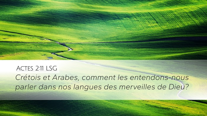 Actes 2:11 LSG Bible Verse Image