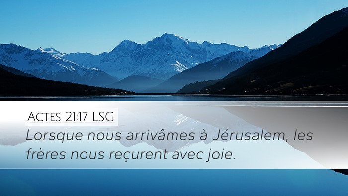 Actes 21:17 LSG Bible Verse Image