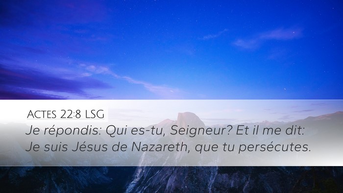 Actes 22:8 LSG Desktop Wallpaper - Je répondis: Qui es-tu, Seigneur? Et il me dit: - Desktop Bible Verse Wallpaper