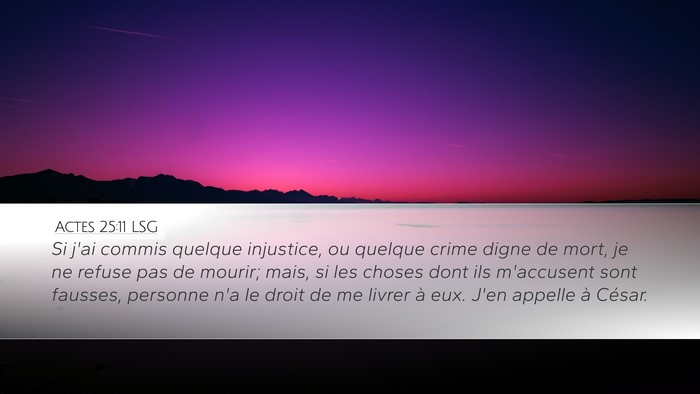 Actes 25:11 LSG Bible Verse Image