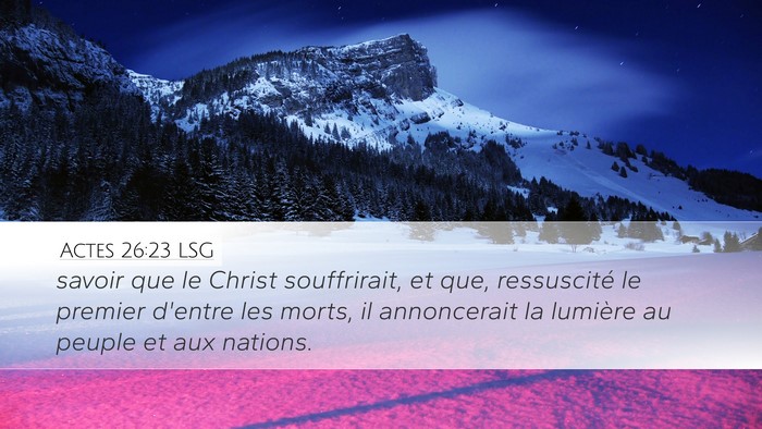 Actes 26:23 LSG Bible Verse Image
