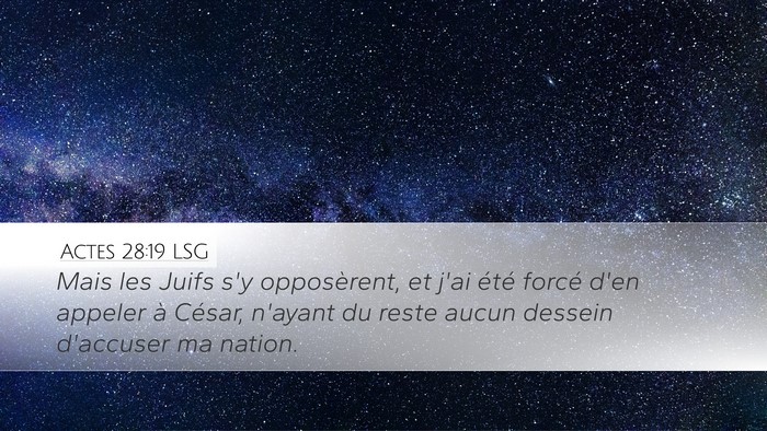 Actes 28:19 LSG Bible Verse Image