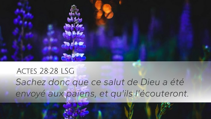 Actes 28:28 LSG Bible Verse Image