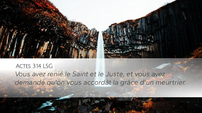 Actes 3:14 LSG Bible Verse Image