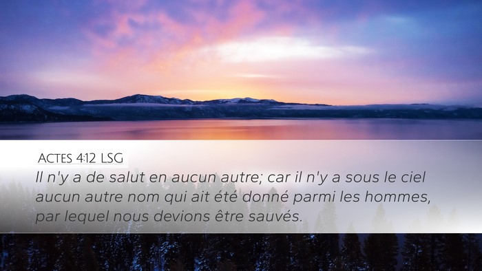 Actes 4:12 LSG Bible Verse Image