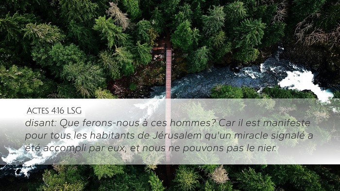 Actes 4:16 LSG Bible Verse Image