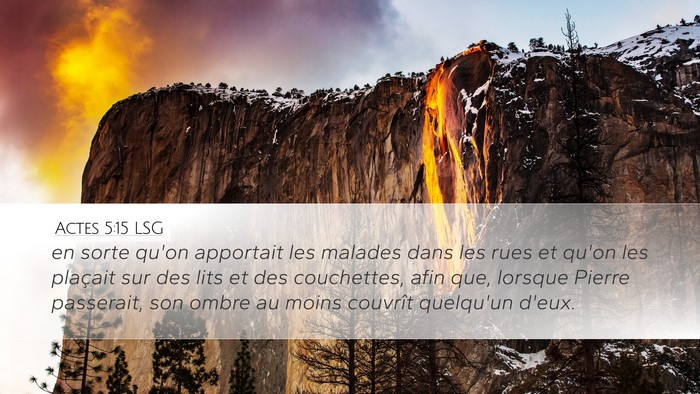 Actes 5:15 LSG Bible Verse Image