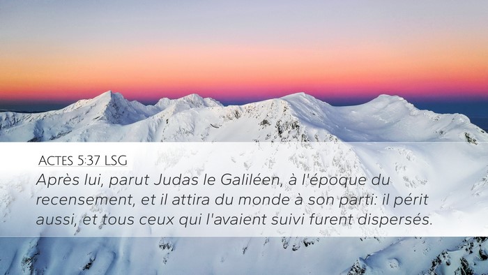 Actes 5:37 LSG Bible Verse Image