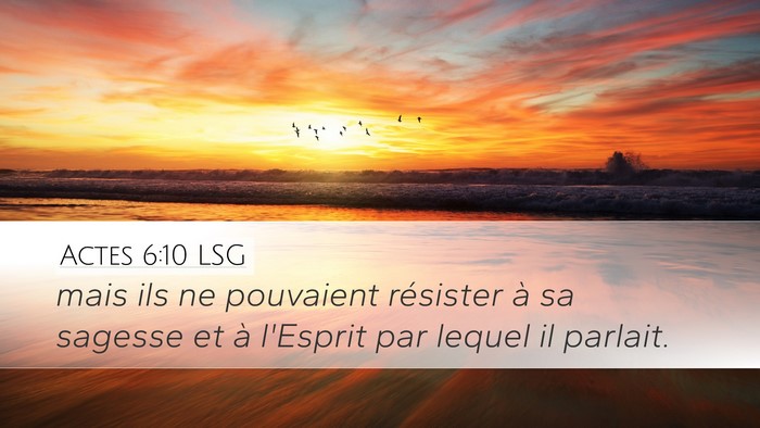 Actes 6:10 LSG Bible Verse Image