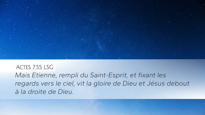 Actes 7:55 LSG Bible Verse Image