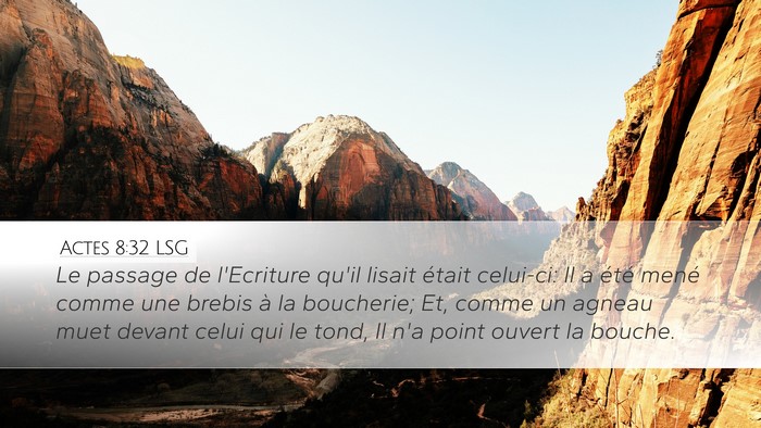Actes 8:32 LSG Bible Verse Image