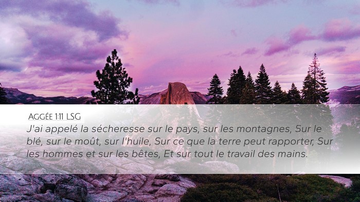 Aggée 1:11 LSG Bible Verse Image