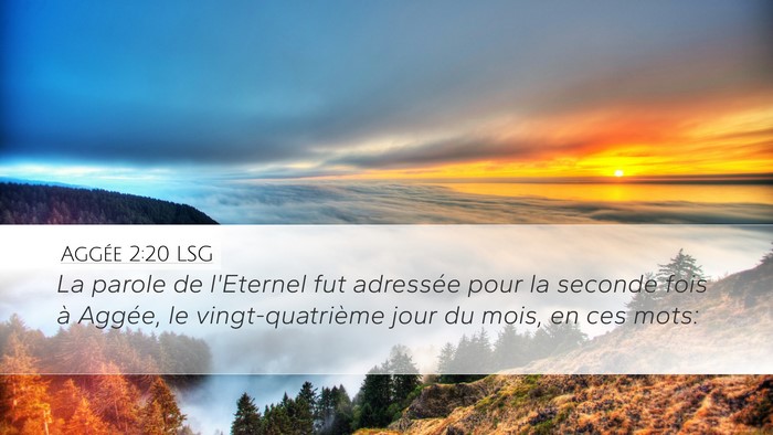 Aggée 2:20 LSG Bible Verse Image