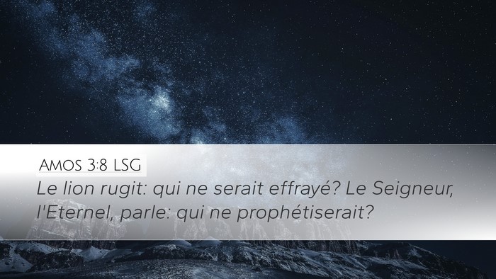 Amos 3:8 LSG Bible Verse Image