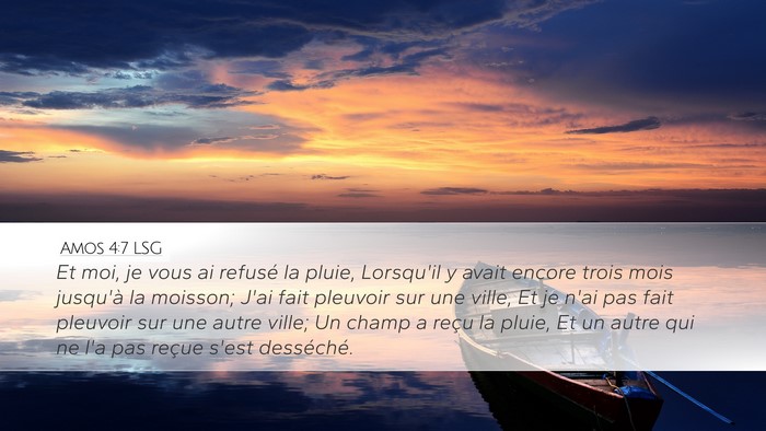 Amos 4:7 LSG Bible Verse Image