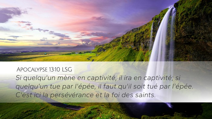 Apocalypse 13:10 LSG Bible Verse Image