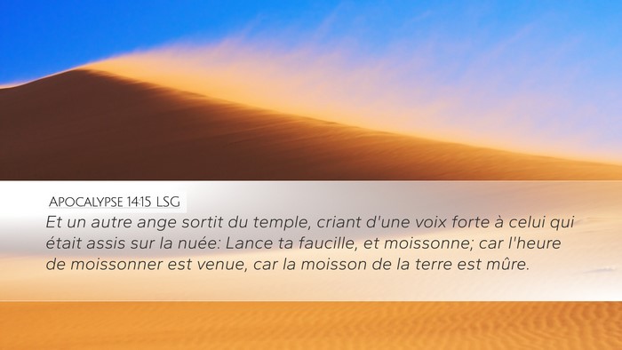 Apocalypse 14:15 LSG Bible Verse Image