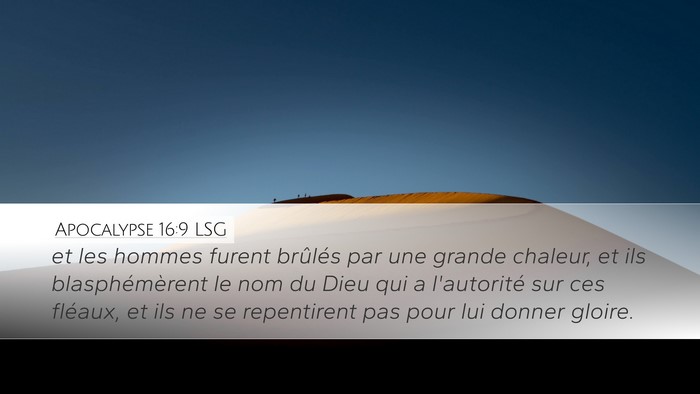 Apocalypse 16:9 LSG Bible Verse Image