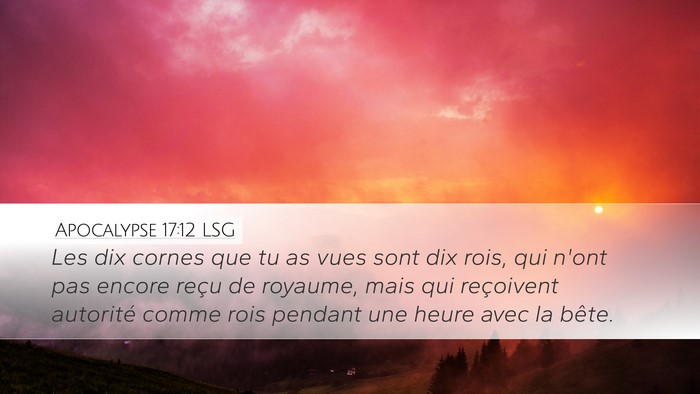 Apocalypse 17:12 LSG Bible Verse Image
