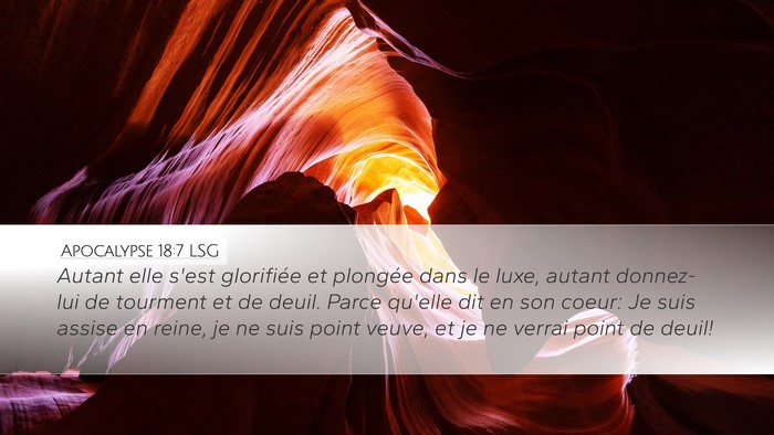 Apocalypse 18:7 LSG Bible Verse Image