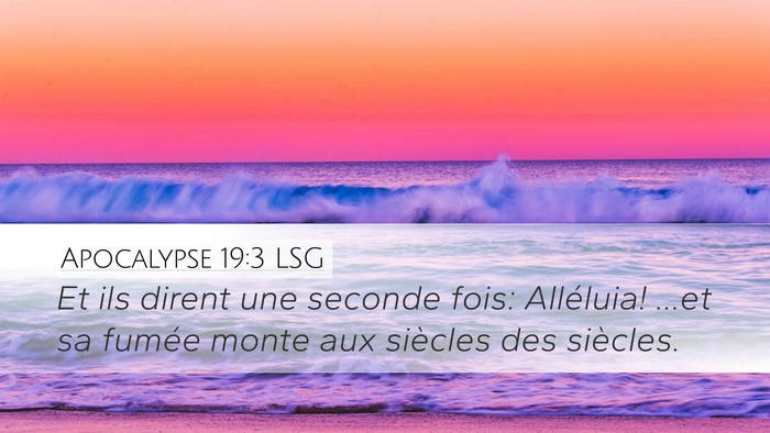 Apocalypse 19:3 LSG Bible Verse Image