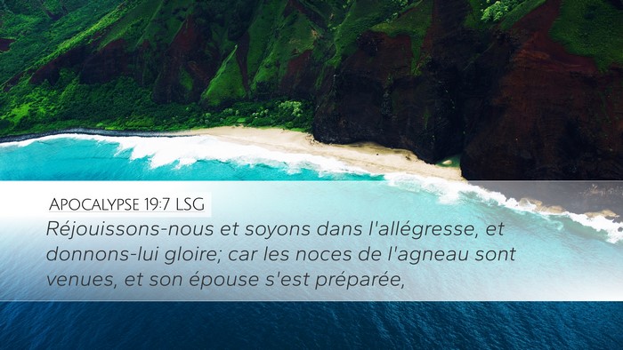 Apocalypse 19:7 LSG Bible Verse Image