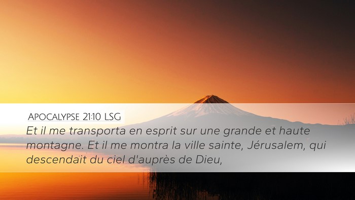 Apocalypse 21:10 LSG Bible Verse Image