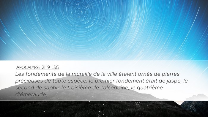 Apocalypse 21:19 LSG Bible Verse Image