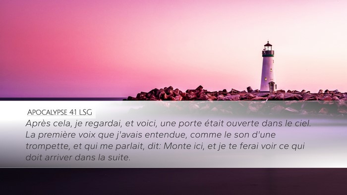 Apocalypse 4:1 LSG Bible Verse Image