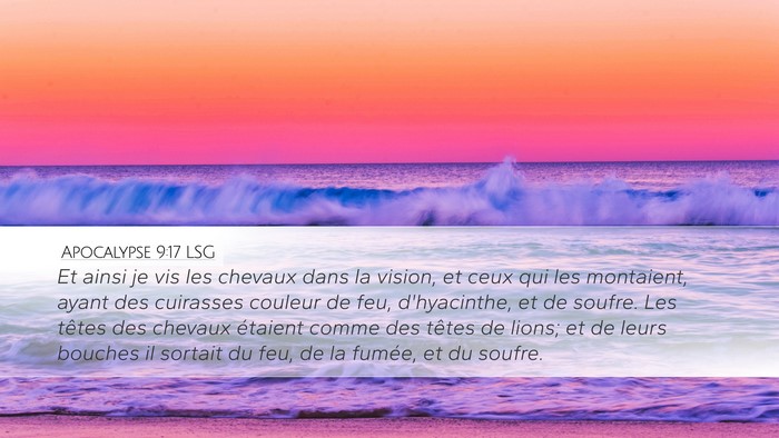 Apocalypse 9:17 LSG Bible Verse Image