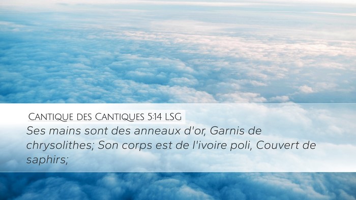 Cantique des Cantiques 5:14 LSG Bible Verse Image