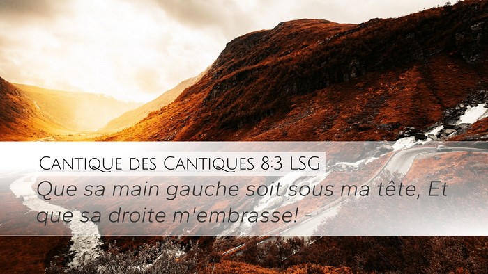 Cantique des Cantiques 8:3 LSG Bible Verse Image