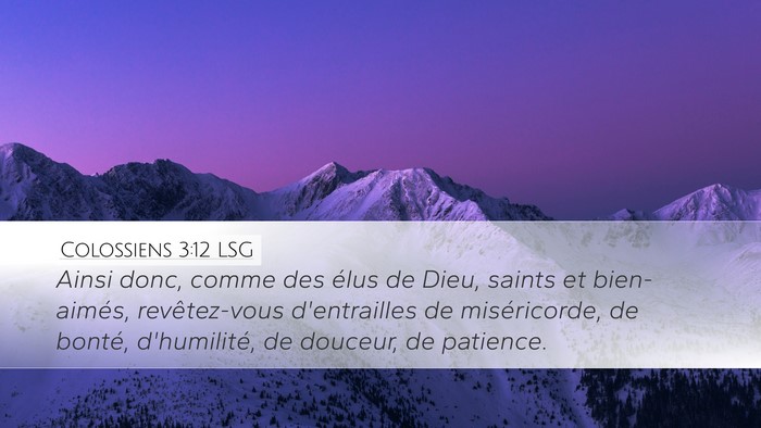 Colossiens 3:12 LSG Bible Verse Image