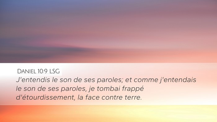 Daniel 10:9 LSG Bible Verse Image
