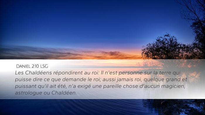 Daniel 2:10 LSG Bible Verse Image