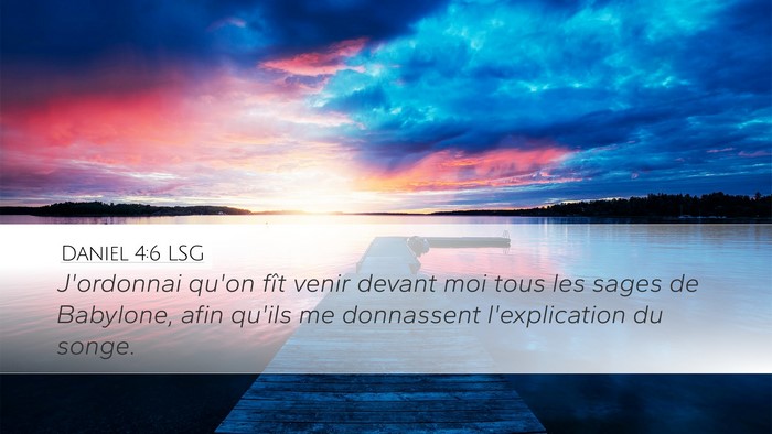 Daniel 4:6 LSG Bible Verse Image