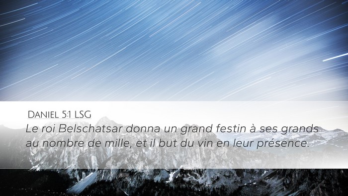 Daniel 5:1 LSG Bible Verse Image