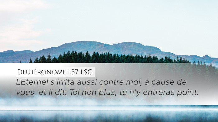 Deutéronome 1:37 LSG Bible Verse Image