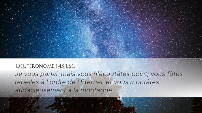 Deutéronome 1:43 LSG Bible Verse Image