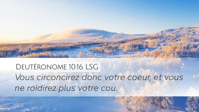 Deutéronome 10:16 LSG Bible Verse Image