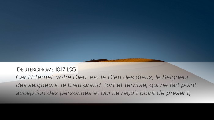 Deutéronome 10:17 LSG Bible Verse Image