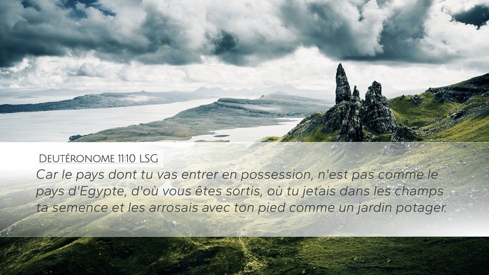 Deutéronome 11:10 LSG Bible Verse Image