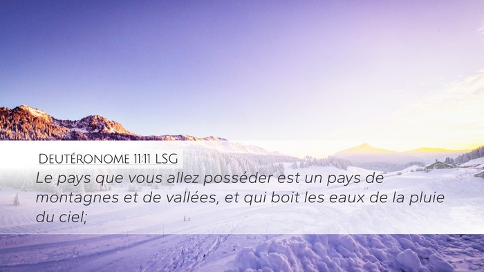 Deutéronome 11:11 LSG Bible Verse Image
