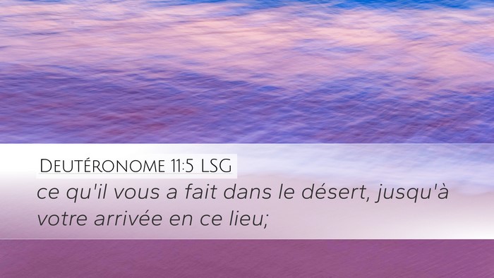 Deutéronome 11:5 LSG Desktop Wallpaper - ce qu'il vous a fait dans le désert, jusqu'à - Desktop Bible Verse Wallpaper