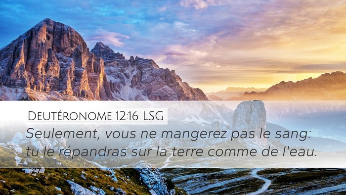 Deutéronome 12:16 LSG Bible Verse Image