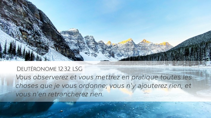Deutéronome 12:32 LSG Bible Verse Image