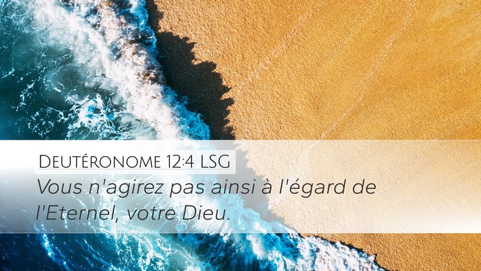 Deutéronome 12:4 LSG Bible Verse Image