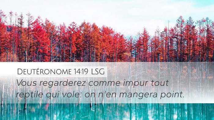 Deutéronome 14:19 LSG Bible Verse Image