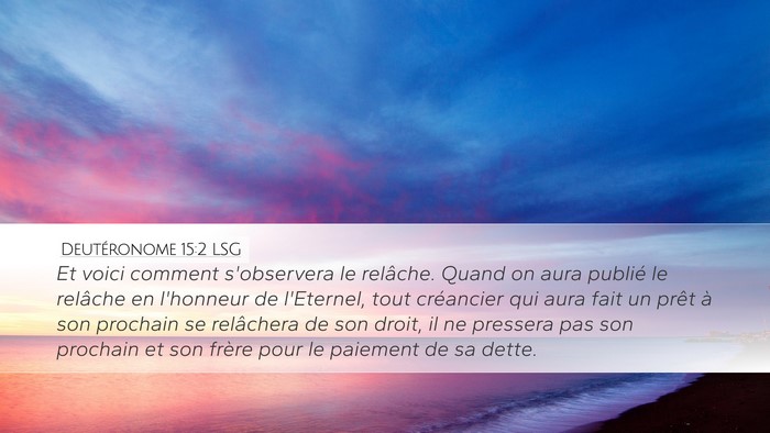 Deutéronome 15:2 LSG Bible Verse Image